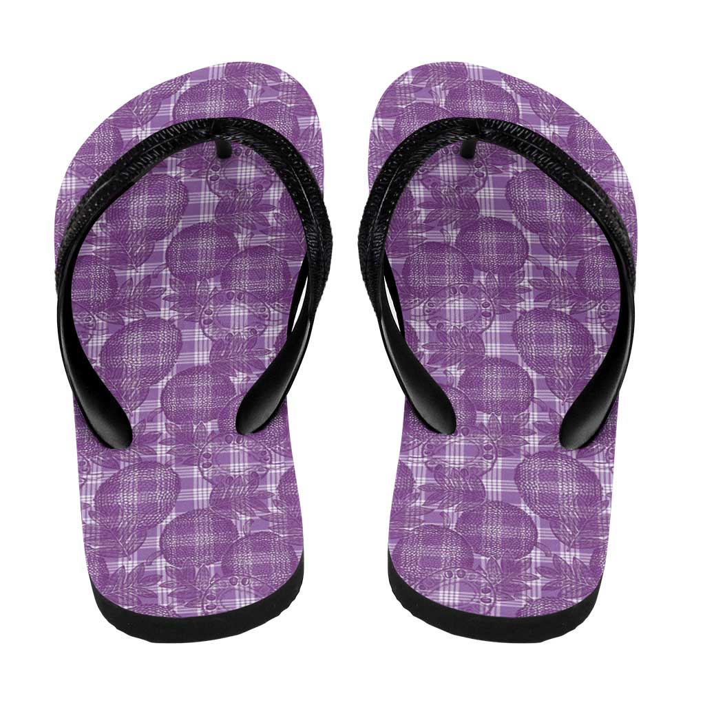 Poni Hawaii Breadfruit Palaka Motifs Flip Flops LT14 - Polynesian Pride