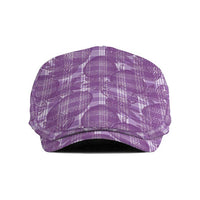 Poni Hawaii Breadfruit Palaka Motifs Jeff Hat LT14 Purple - Polynesian Pride