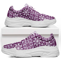 Poni Palaka Quilt Hawaii Chunky Sneakers Hawaiian Tropical Monstera Sea Turtle