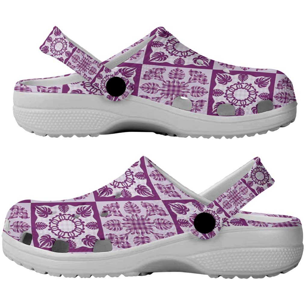 Poni Palaka Quilt Hawaii Clogs Shoes Hawaiian Tropical Monstera Sea Turtle