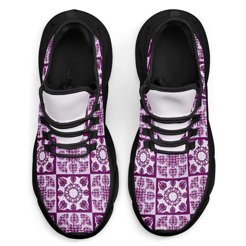 Poni Palaka Quilt Hawaii Clunky Sneakers Hawaiian Tropical Monstera Sea Turtle