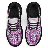 Poni Palaka Quilt Hawaii Clunky Sneakers Hawaiian Tropical Monstera Sea Turtle