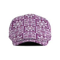 Poni Palaka Quilt Hawaii Jeff Hat Hawaiian Tropical Monstera Sea Turtle LT14 Purple - Polynesian Pride
