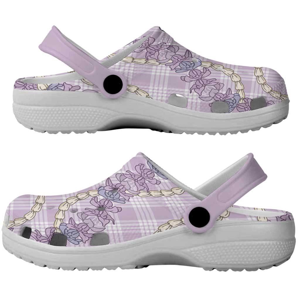 Pua Kalaunu Lei Clogs Shoes Palaka Pattern