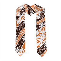 Puatou Tahiti Tiare Monstera Graduation Stole Polynesian Pattern Curve Style