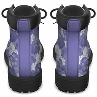 Purple Aloha Hawaii All Season Boots Monstera Hibiscus Plumeria Seamless Vibes - Polynesian Pride