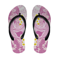 Purple Hawaii Shark Tattoo Flip Flops Puakenikeni Lei Plumeria Polynesian Pattern