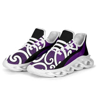 Purple Maori Koru New Zealand Clunky Sneakers