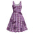 Purple Palaka Hawaii Cowboy Midi Dress Puakenikeni Lei Paniolo Papale Seamless Vibes - Polynesian Pride