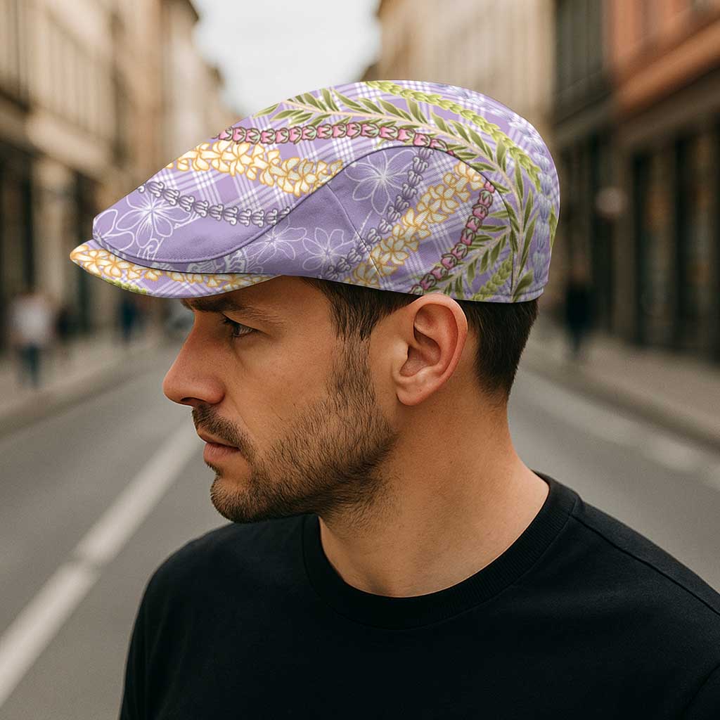 Purple Palaka Hawaii Leis Jeff Hat Hawaiian-plaid Elegant Tropical Vibes - Polynesian Pride