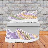 Purple Palaka Hawaii Leis Sneakers Hawaiian-plaid Elegant Tropical Vibes LT14 Purple - Polynesian Pride