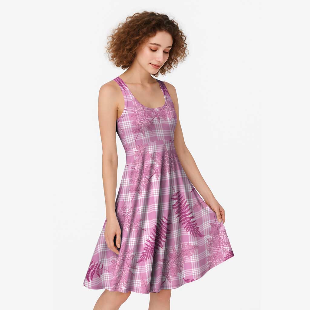 Purple Palaka Hawaii Palapalai Midi Dress Hawaiian Fern LT14 - Polynesian Pride