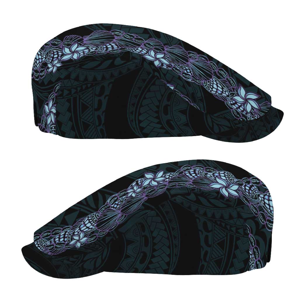 Purple Paradise Hawaii Shell Lei Jeff Hat Hawaiian Sunrise Shell Hebrew Cone Plumeria - Polynesian Pride