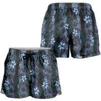 Purple Paradise Hawaii Shell Lei Shorts for Women Hawaiian Sunrise Shell Hebrew Cone Plumeria LT14 - Polynesian Pride