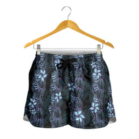 Purple Paradise Hawaii Shell Lei Shorts for Women Hawaiian Sunrise Shell Hebrew Cone Plumeria LT14 - Polynesian Pride