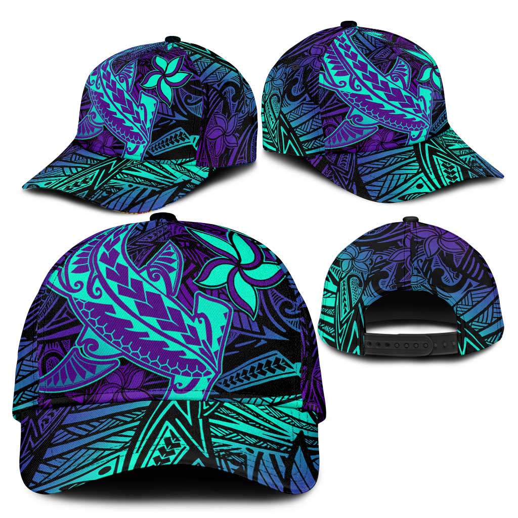 Purple Paradise Polynesian Classic Cap Hawaiian Tribal Hammerhead Shark LT14