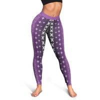 Purple Samoa Malu Tattoo Inspired Leggings