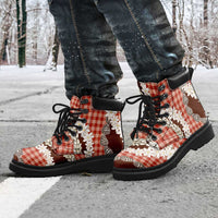 Red Hawaii Tiare and Shell Lei All Season Boots Hawaiian Palaka Luxury Vibes LT14 - Polynesian Pride