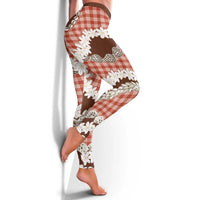 Red Hawaii Tiare and Shell Lei Leggings Hawaiian Palaka Luxury Vibes LT14 - Polynesian Pride