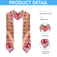 Red Palaka Hawaii Leis Graduation Stole Hawaiian-plaid Elegant Tropical Vibes LT14 - Polynesian Pride