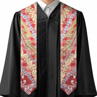 Red Palaka Hawaii Leis Graduation Stole Hawaiian-plaid Elegant Tropical Vibes LT14 - Polynesian Pride