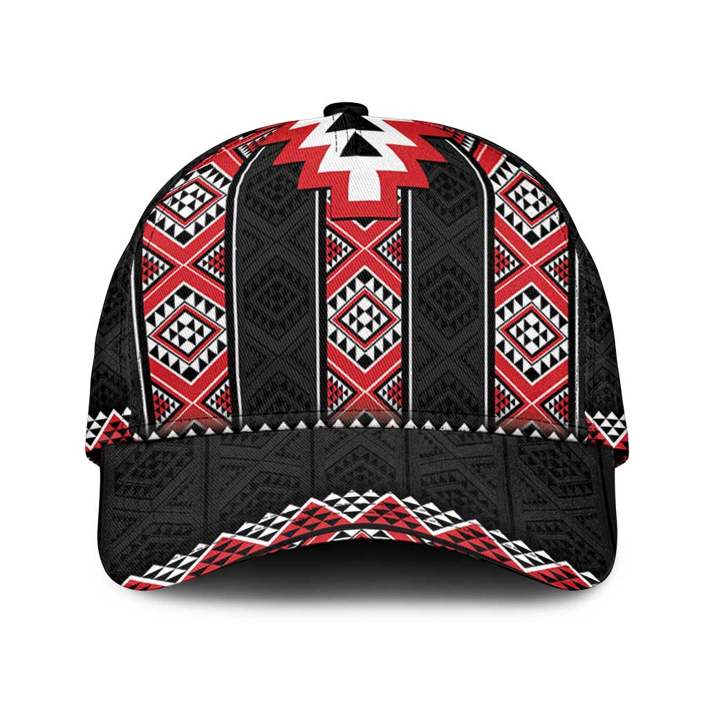 Red Taniko Aotearoa Classic Cap Niho Taniwha Mix Poutama LT14