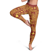 Rotuma Faiakse'ea 'e Kirisimasi Leggings Pacific Patchwork Xmas Vibes - Polynesian Pride