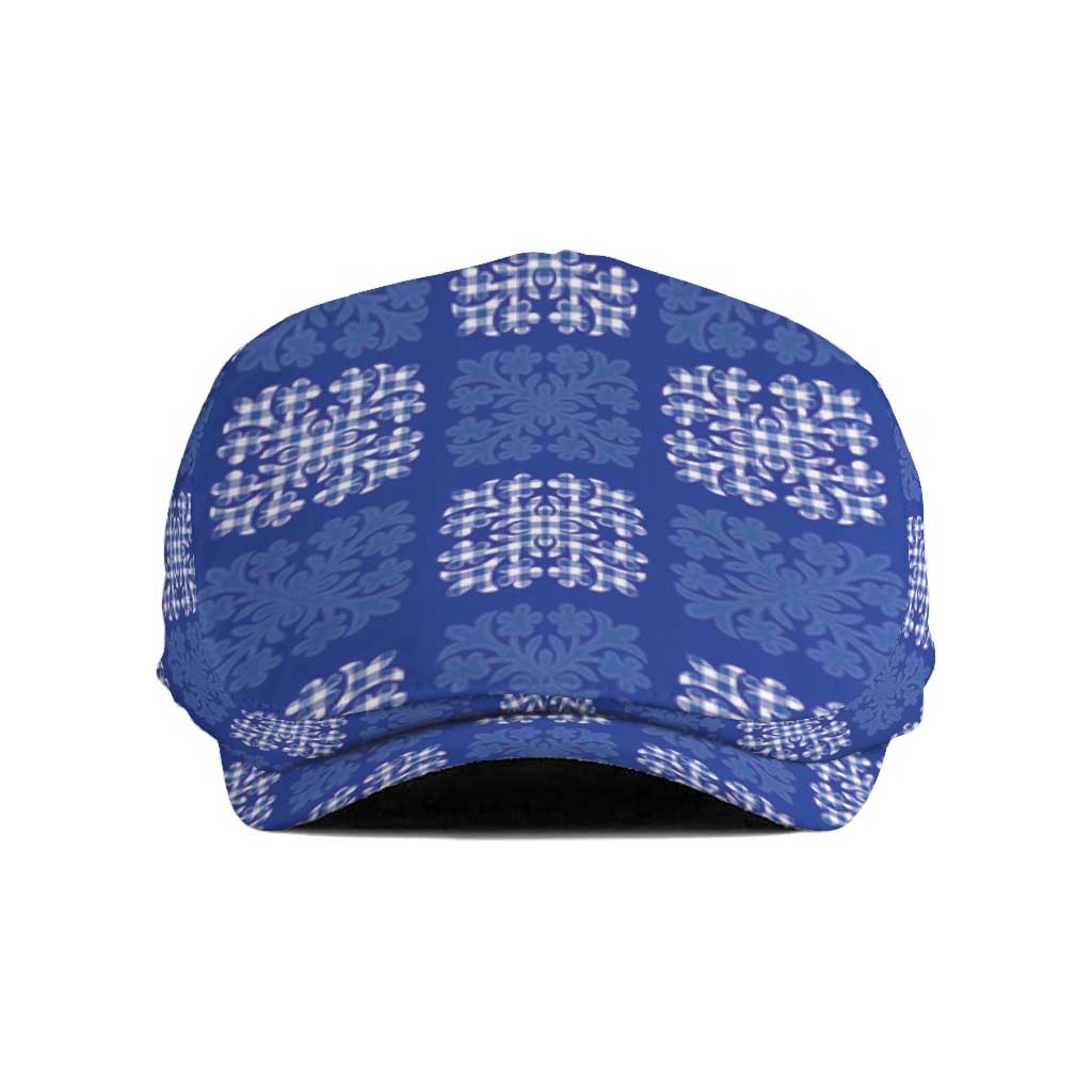 Royal Blue Palaka Quilt Hawaii Jeff Hat Traditional Hawaii-plaid Pattern - Polynesian Pride
