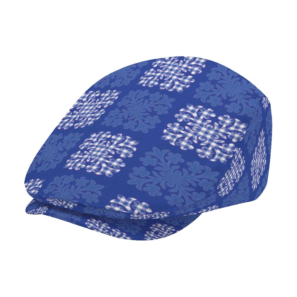 Royal Blue Palaka Quilt Hawaii Jeff Hat Traditional Hawaii-plaid Pattern - Polynesian Pride