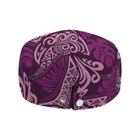 Royal Purple Monstera Jeff Hat Polynesian Tribal Pattern LT01 - Polynesian Pride