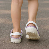 Samoa Siapo Elegant Clogs Shoes Hibiscus Violet Motifs - Polynesian Pride