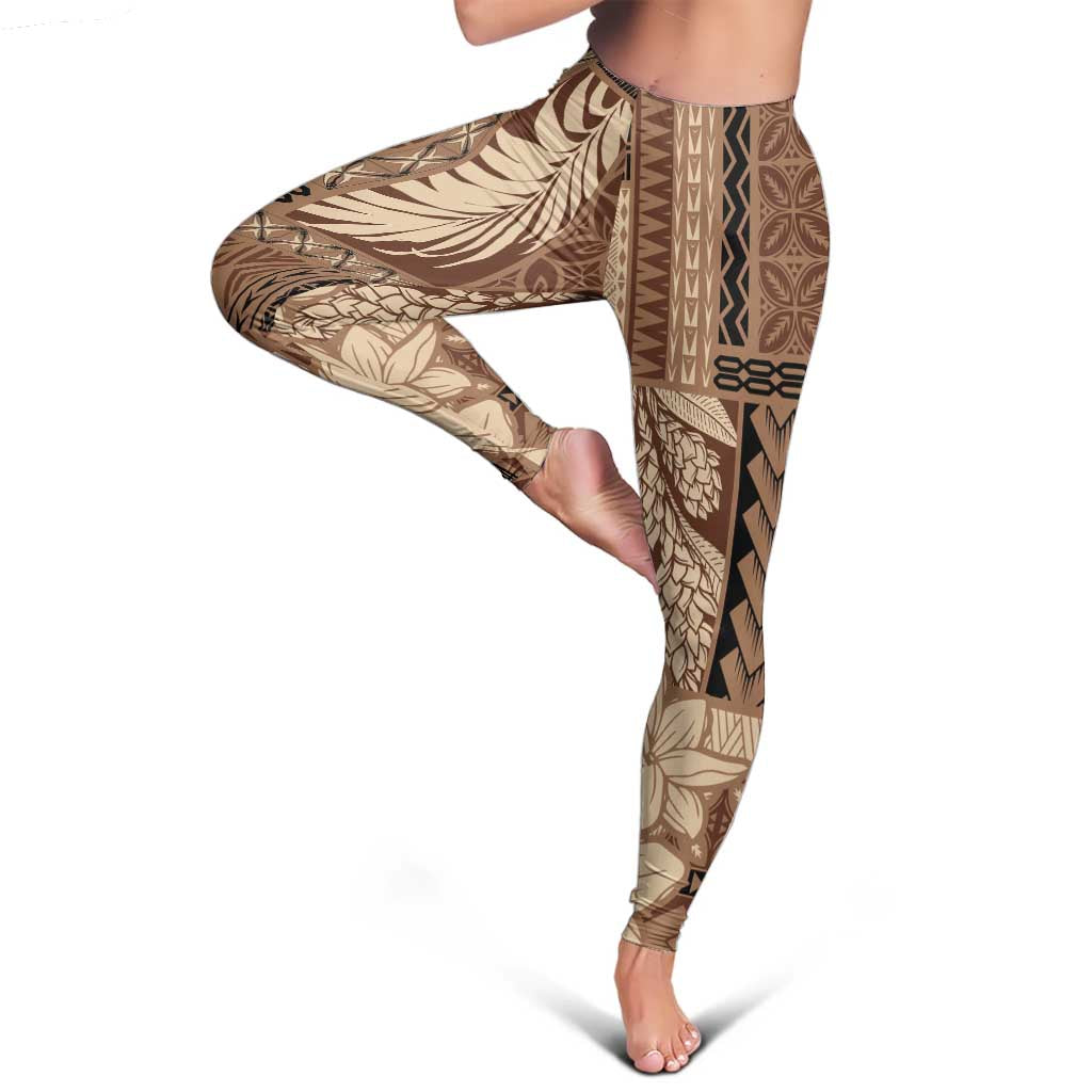 Samoa Women's Day Leggings Tiale Flower Mix Siapo Tapa LT7