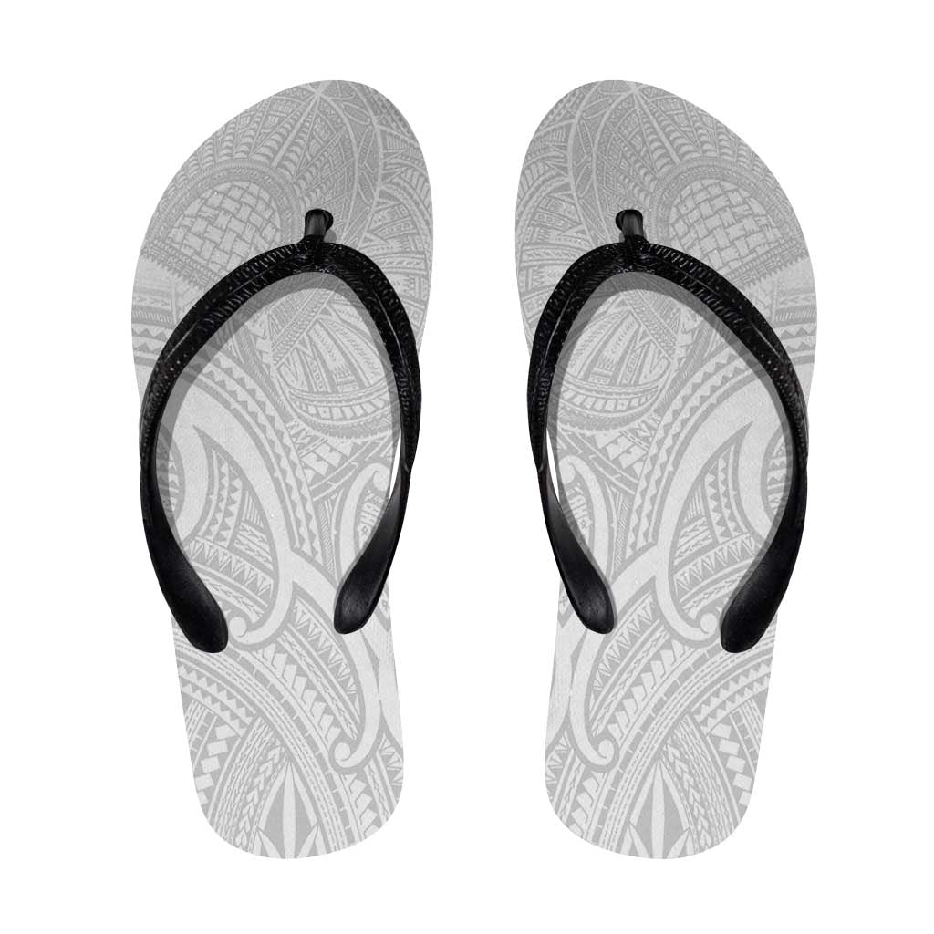 Samoan Traditional Art Tattoos Flip Flops Tatau Roman Reigns White Color - Polynesian Pride