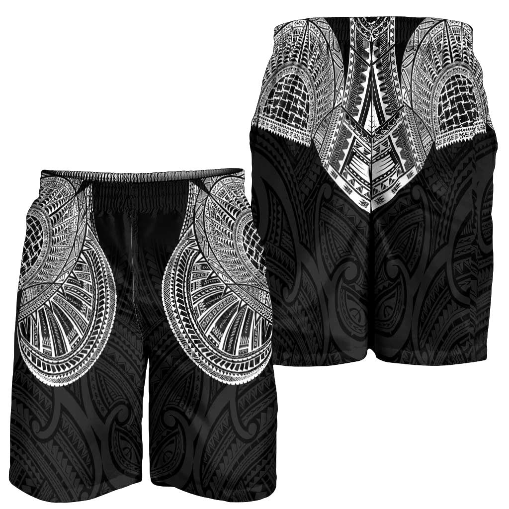 Samoan Traditional Art Tattoos Shorts for Men Tatau Roman Reigns Black Color - Polynesian Pride