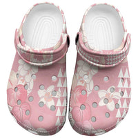 Soft Pink Hawaii Anthurium Plumeria Lei Clogs Shoes