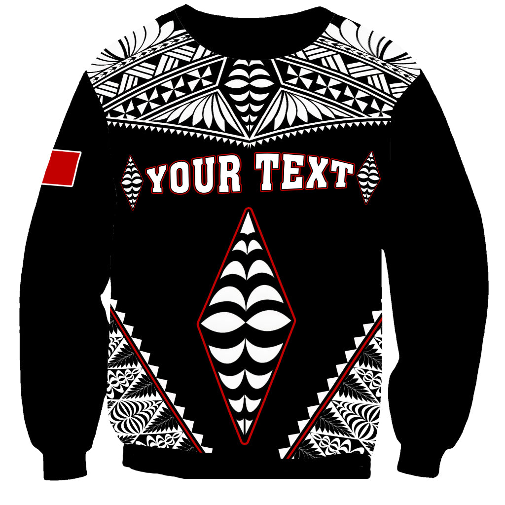 (Custom Personalised) Tonga Sweatshirt Tongan Kupesi Pattern LT13