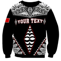 (Custom Personalised) Tonga Sweatshirt Tongan Kupesi Pattern LT13
