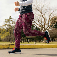 Sweet Pink Monstera Jogger Pants Polynesian Tribal Pattern LT01 - Polynesian Pride