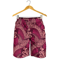 Sweet Pink Monstera Shorts for Men Polynesian Tribal Pattern LT01 - Polynesian Pride