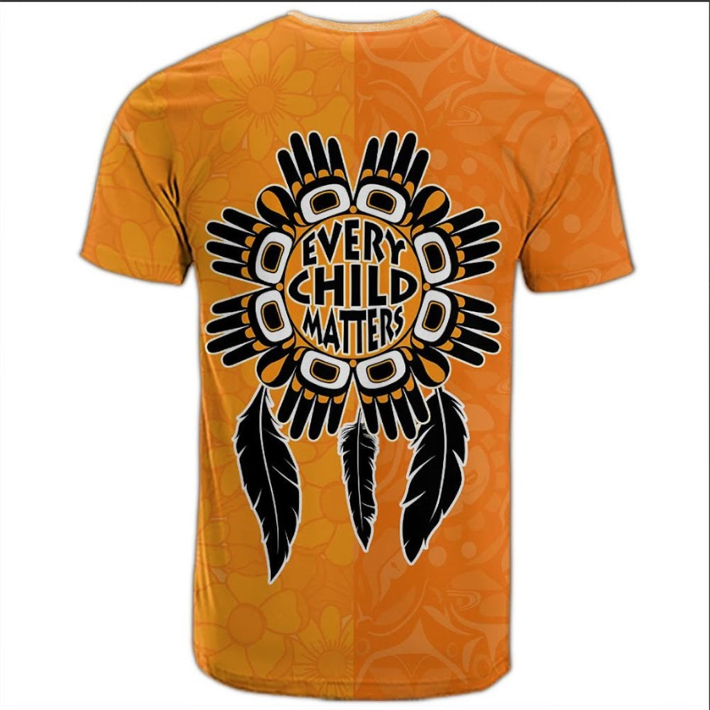 Polynesian Pride Orange Shirt Day T Shirt Every Child Matters Feathers T Shirt