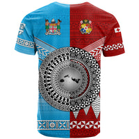 Tonga Ngatu and Fiji Tapa T Shirt Together LT8