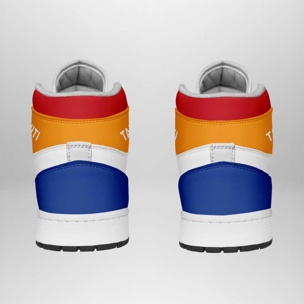 Tahiti High Sneakers AJ1 Coat Of Arms Flag Inspired LT05 - Polynesian Pride