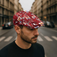 Tahiti Oaoa I Teie Noera Jeff Hat Pacific Patchwork Xmas Vibes - Polynesian Pride