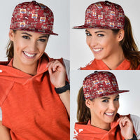 Tahiti Oaoa I Teie Noera Snapback Cap Pacific Patchwork Xmas Vibes - Polynesian Pride