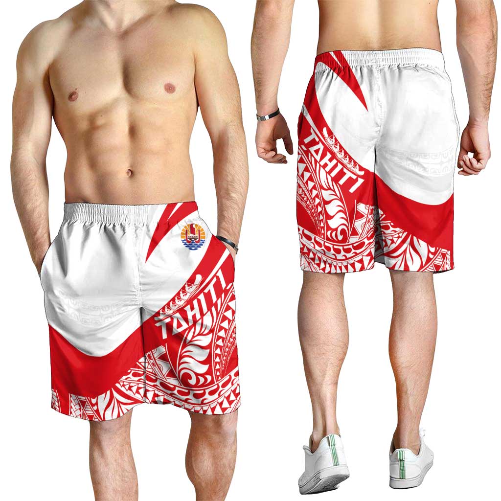 Tahiti Va'a Race Shorts for Men Polynesian Tattoos Sporty Style - Polynesian Pride