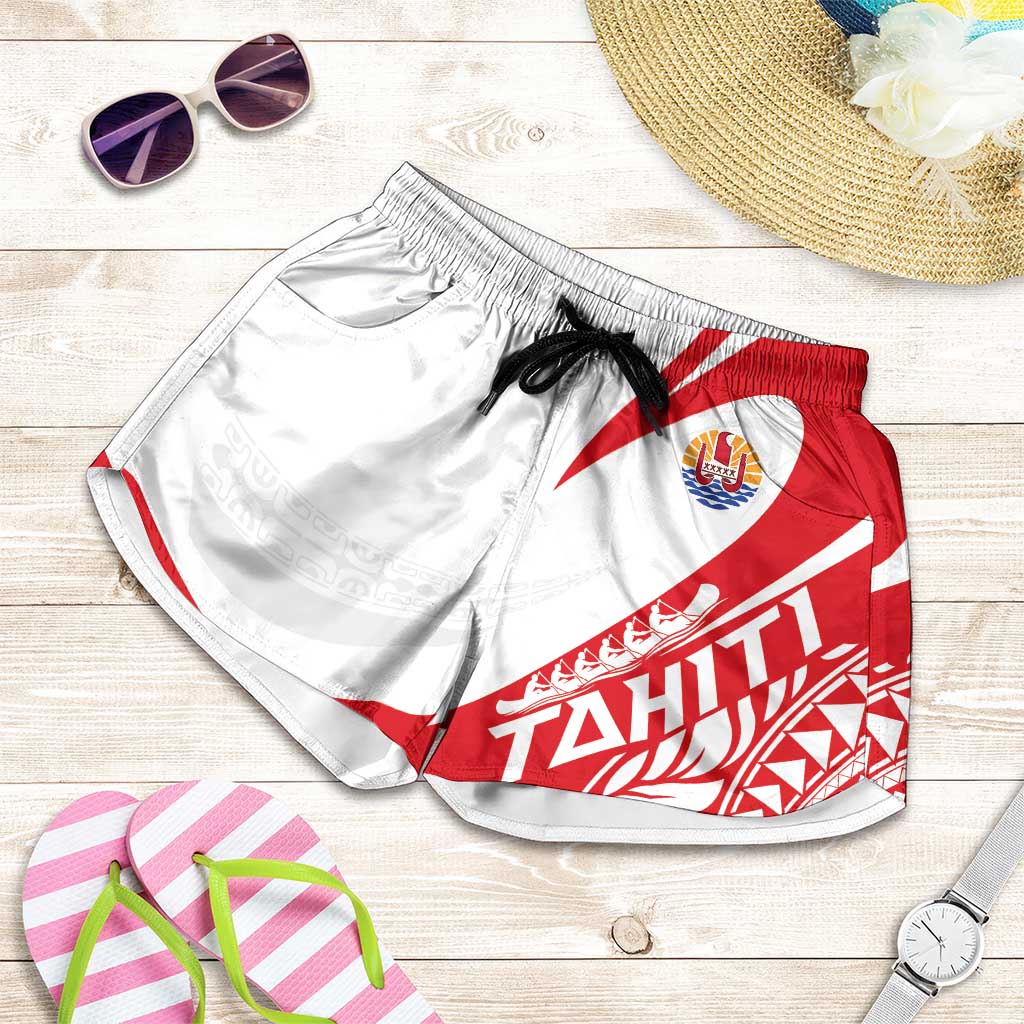 Tahiti Va'a Race Shorts for Women Polynesian Tattoos Sporty Style - Polynesian Pride