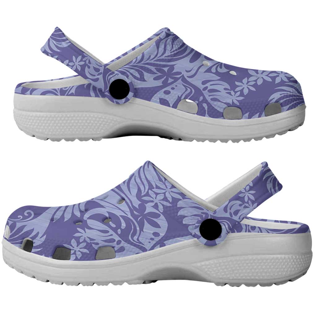 Tahiti Vareau Tiare Floral Clogs Shoes Monstera Palm Tropical Leaves - Polynesian Pride