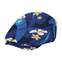 Teal Purple Banana Leaf Hawaii Jeff Hat Lau Maia Plumeria Tropical Summer Vibes
