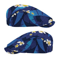 Teal Purple Banana Leaf Hawaii Jeff Hat Lau Maia Plumeria Tropical Summer Vibes
