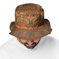 Terracotta Batik Papua-inspired Pattern Bucket Hat - Polynesian Pride